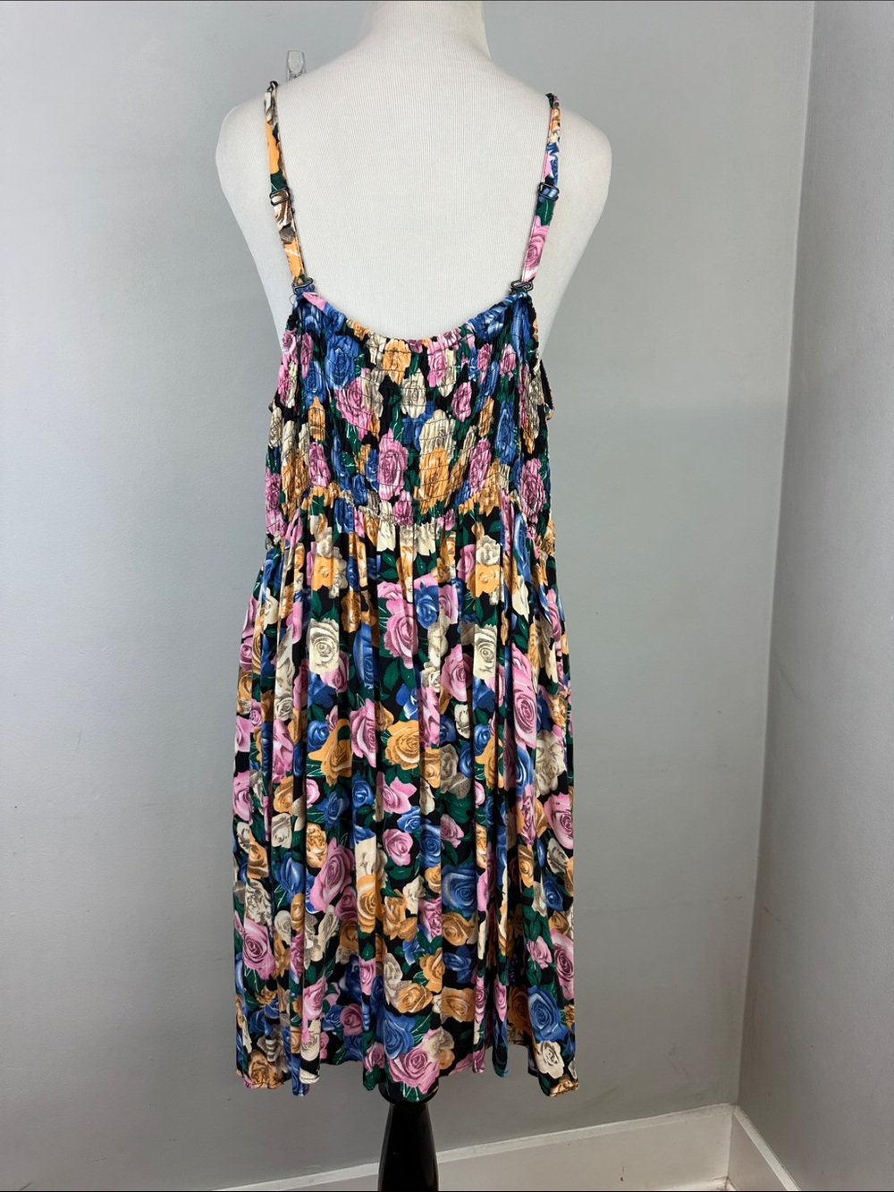 Rare Torrid Rose Print Dress Sz 3X Removable Straps Strapless HTF - Picture 4 of 7